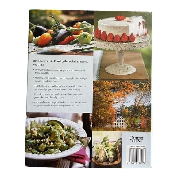 Recipes Book Cooking Light Cooking Through the Seasons Cookbook Book of Recipes - Picture 2 of 2